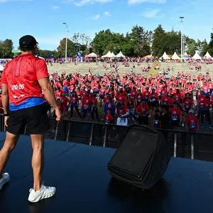 Zona de concentración de la Bimbo Global Race 2026