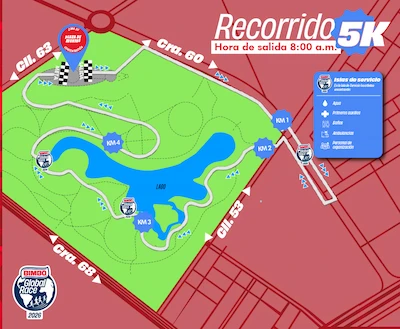 recorrido 10K Bimbo Global Race Colombia 2026
