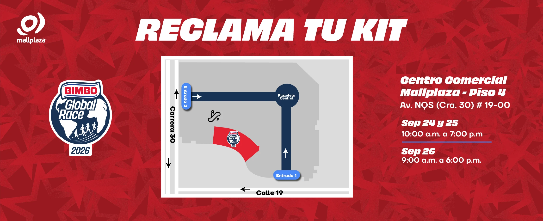 Raclama tu kit para la Bimbo Global Race Colombia 2026